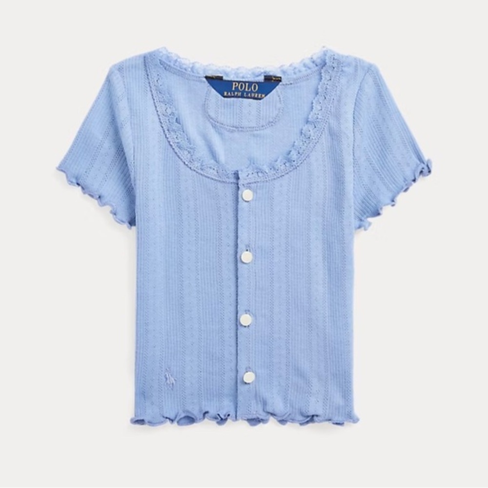POLO RALPH LAUREN POINTELLE COTTON TOP